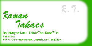 roman takacs business card